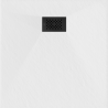 Bac de douche Mexen Hugo carré SMC 80 x 80 cm, blanc, cache noire - 42108080-B