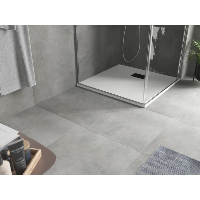 Mexen Hugo receveur de douche carré SMC 80 x 80 cm, blanc, cache noir - 42108080-B