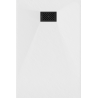 Mexen Hugo receveur rectangulaire SMC 100 x 80 cm, blanc, cache noir - 42108010-B