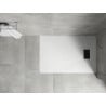 Mexen Hugo receveur rectangulaire SMC 110 x 80 cm, blanc, grille noire - 42108011-B