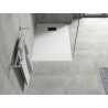 Mexen Hugo receveur rectangulaire SMC 130 x 80 cm, blanc, cache noir - 42108013-B