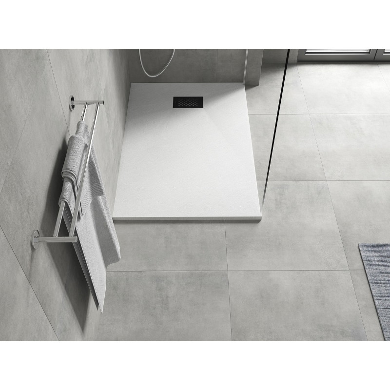 Mexen Hugo receveur de douche rectangulaire SMC 130 x 80 cm, blanc, cache noir - 42108013-B