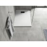 Mexen Hugo receveur rectangulaire SMC 110 x 80 cm, blanc, grille noire - 42108011-B