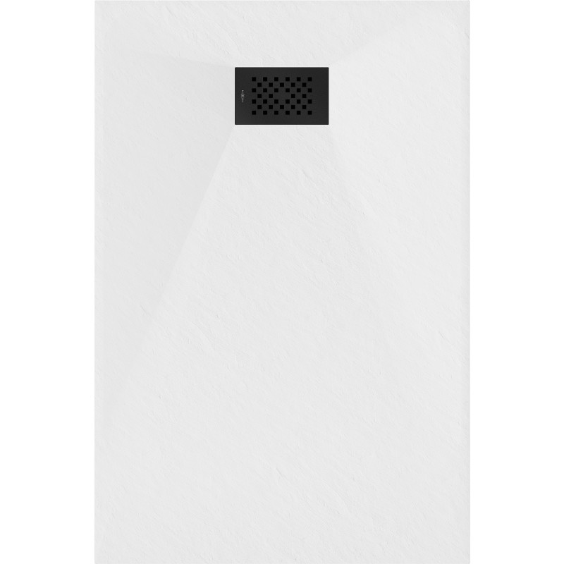 Mexen Hugo receveur rectangulaire SMC 110 x 80 cm, blanc, cache noir - 42108011-B