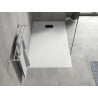 Mexen Hugo receveur rectangulaire SMC 140 x 80 cm, blanc, cache noir - 42108014-B
