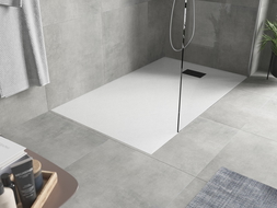 Mexen Hugo receveur de douche rectangulaire SMC 150 x 80 cm, blanc, cache noir - 42108015-B