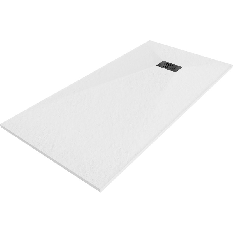 Mexen Hugo receveur rectangulaire SMC 170 x 80 cm, blanc, cache noir - 42108017-B