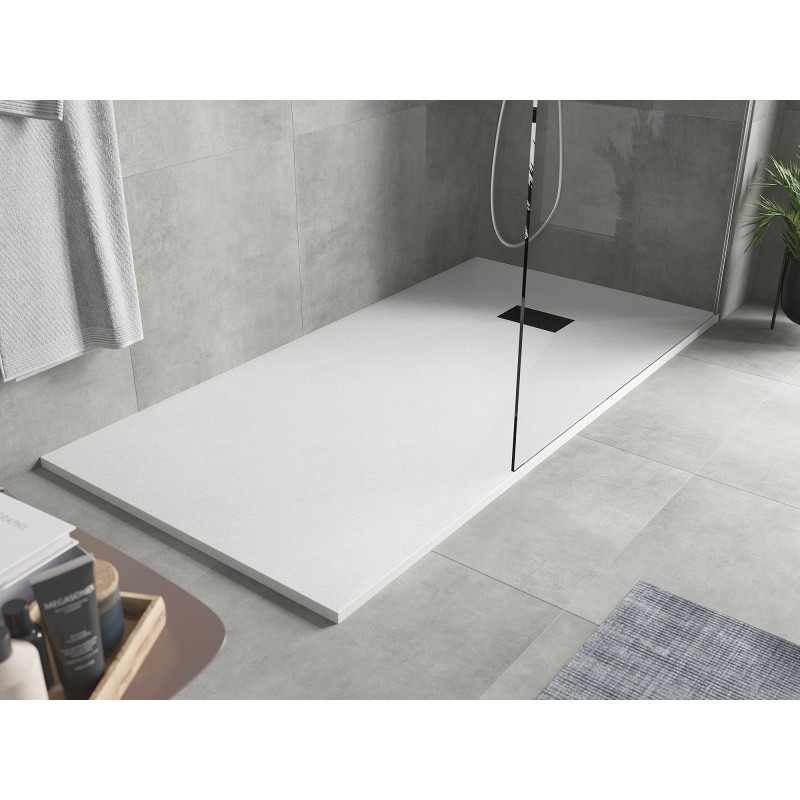 Mexen Hugo receveur de douche rectangulaire SMC 170 x 80 cm, blanc, cache noir - 42108017-B
