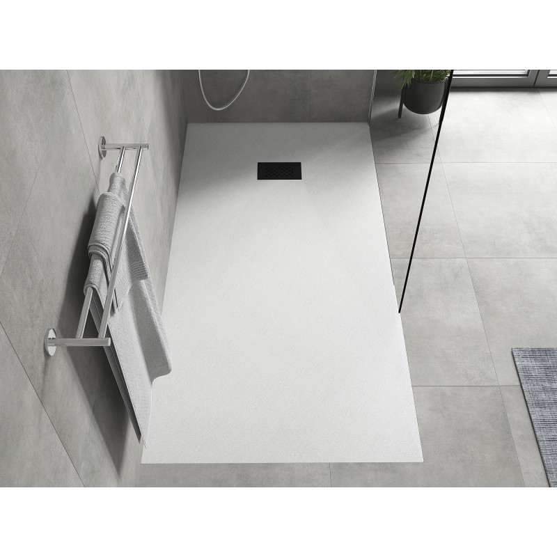 Mexen Hugo receveur de douche rectangulaire SMC 180 x 80 cm, blanc, cache noir - 42108018-B