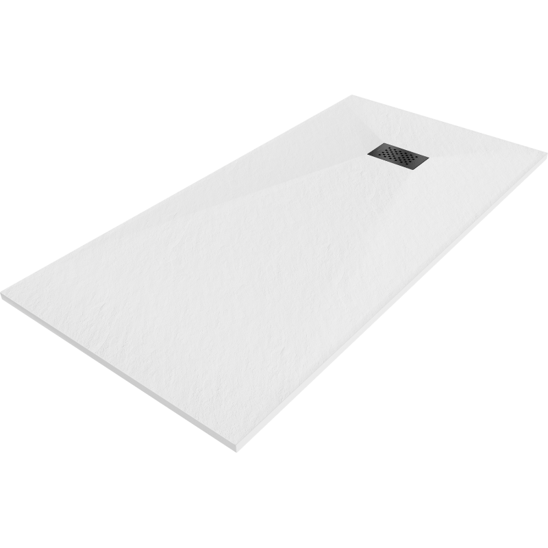 Bac rectangulaire Mexen Hugo SMC 180 x 80 cm, blanc, couvercle noir - 42108018-B