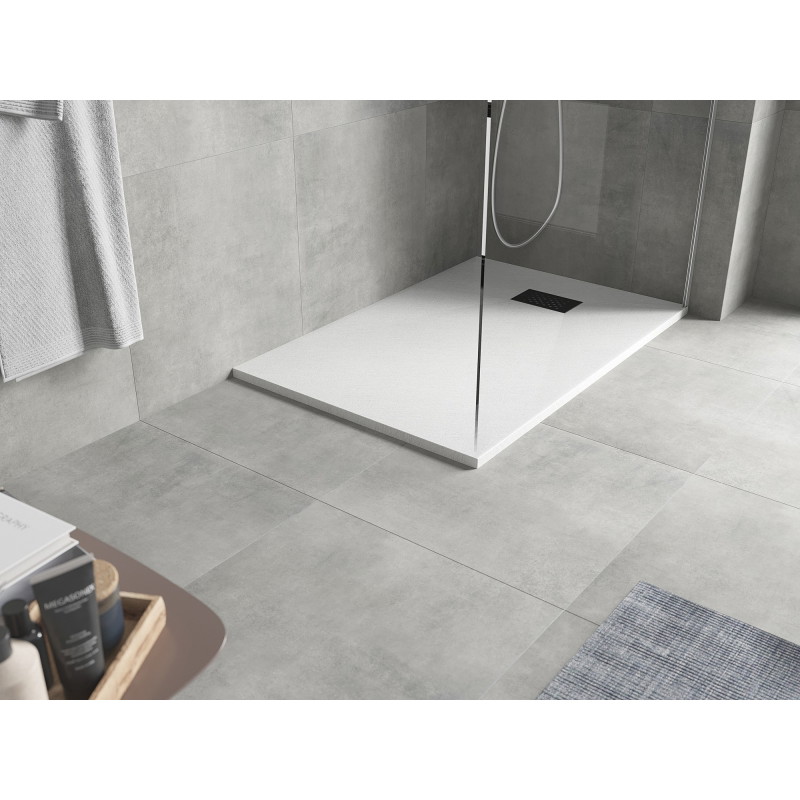 Mexen Hugo receveur de douche rectangulaire SMC 130 x 90 cm, blanc, cache noir - 42109013-B