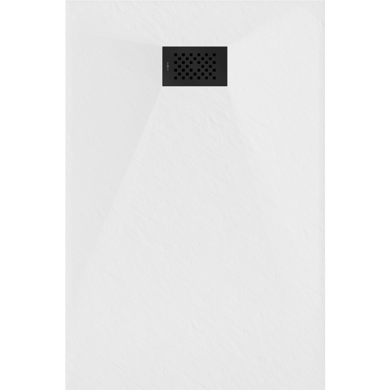 Mexen Hugo receveur rectangulaire SMC 130 x 90 cm, blanc, cache noir - 42109013-B