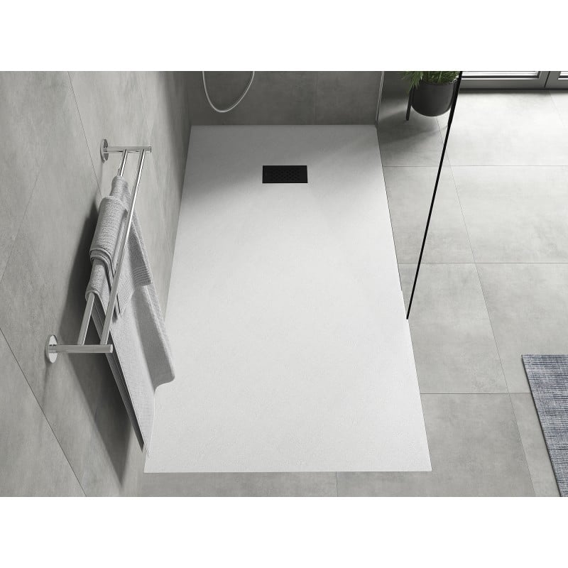 Mexen Hugo receveur de douche rectangulaire SMC 180 x 90 cm, blanc, cache noir - 42109018-B