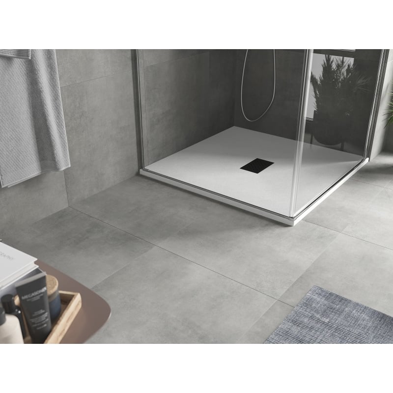 Mexen Hugo receveur de douche carré SMC 100 x 100 cm, blanc, cache noir - 42101010-B