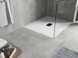 Mexen Hugo receveur de douche rectangulaire SMC 140 x 100 cm, blanc, cache noir - 42101014-B