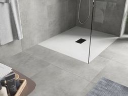 Mexen Hugo receveur de douche rectangulaire SMC 130 x 100 cm, blanc, cache noir - 42101013-B