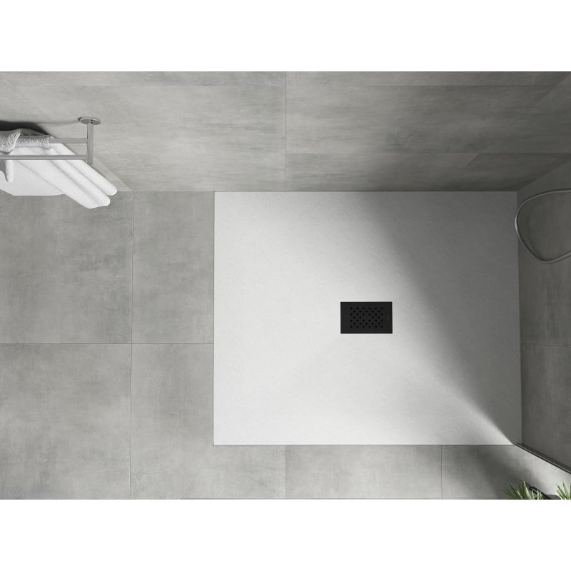 Mexen Hugo receveur de douche rectangulaire SMC 120 x 100 cm, blanc, cache noir - 42101012-B