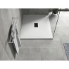 Mexen Hugo receveur rectangulaire SMC 110 x 100 cm, blanc, cache noir - 42101011-B