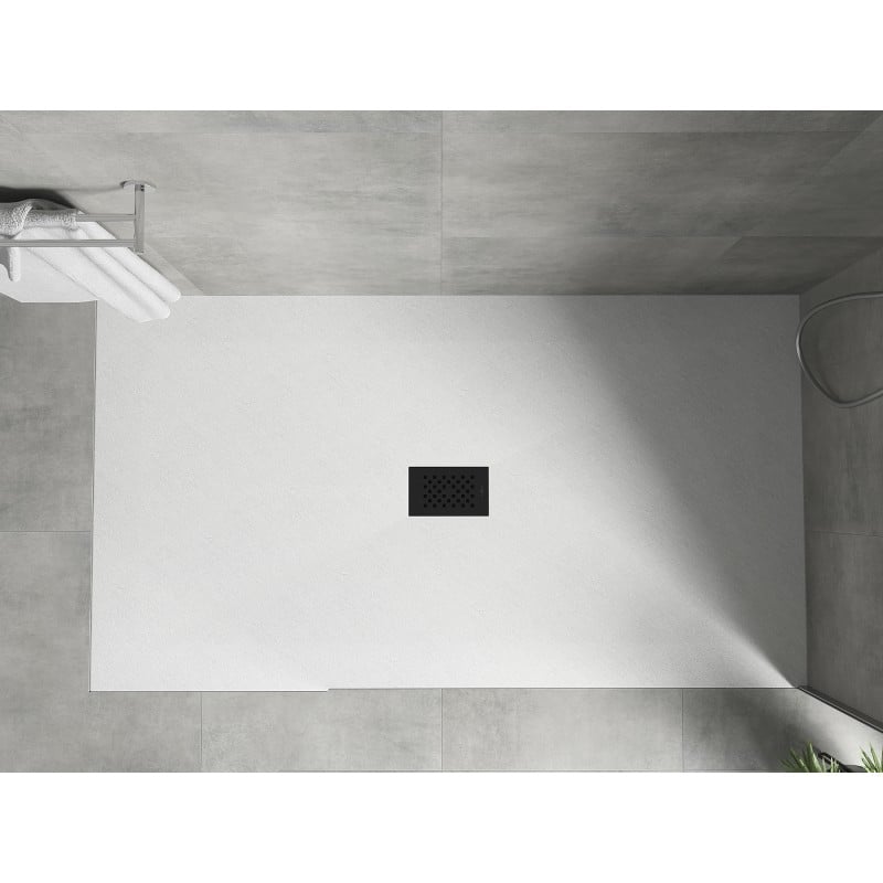 Mexen Hugo receveur rectangulaire SMC 180 x 100 cm, blanc, cache noir - 42101018-B