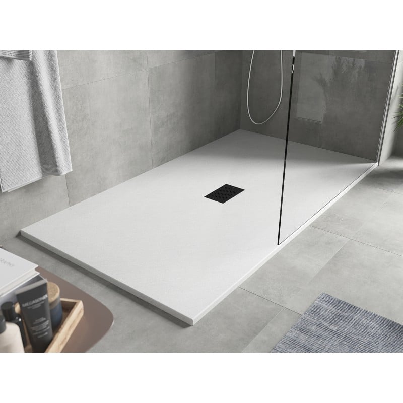Mexen Hugo receveur de douche rectangulaire SMC 170 x 100 cm, blanc, cache noir - 42101017-B