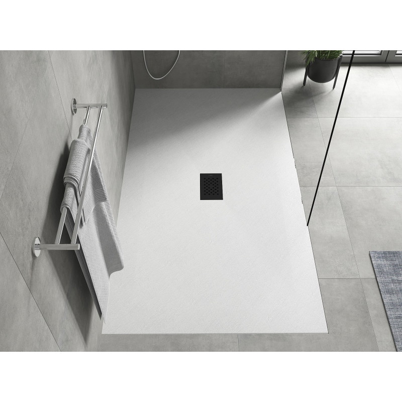 Mexen Hugo receveur rectangulaire SMC 170 x 100 cm, blanc, cache noir - 42101017-B