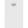 Mexen Hugo receveur de douche rectangulaire SMC 110 x 80 cm, blanc, cache inox - 42108011-X