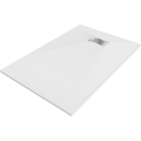 Mexen Hugo receveur rectangulaire SMC 110 x 90 cm, blanc, cache inox - 42109011-X