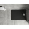 Mexen Hugo receveur de douche rectangulaire SMC 80 x 70 cm, noir, cache inox - 42707080-X