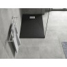Mexen Hugo receveur de douche rectangulaire SMC 80 x 70 cm, noir, cache inox - 42707080-X