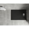 Bac à douche rectangulaire SMC Mexen Hugo 100 x 70 cm, noir, cache inox - 42707010-X