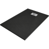 Bac à douche rectangulaire SMC Mexen Hugo 100 x 70 cm, noir, cache inox - 42707010-X