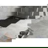 Mexen Hugo bac rectangulaire SMC 130 x 70 cm, noir, cache en inox - 42707013-X