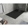 Mexen Hugo receveur rectangulaire SMC 140 x 70 cm, noir, cache inox - 42707014-X