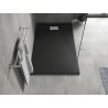 Mexen Hugo receveur rectangulaire SMC 140 x 70 cm, noir, cache inox - 42707014-X