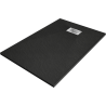 Mexen Hugo receveur de douche rectangulaire SMC 120 x 80 cm, noir, cache inox - 42708012-X