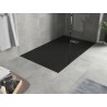 Mexen Hugo receveur de douche rectangulaire SMC 140 x 80 cm, noir, cache inox - 42708014-X