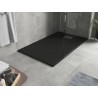 Mexen Hugo receveur de douche rectangulaire SMC 140 x 80 cm, noir, cache inox - 42708014-X