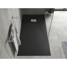 Mexen Hugo receveur rectangulaire SMC 170 x 80 cm, noir, cache inox - 42708017-X
