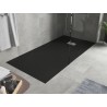 Mexen Hugo receveur de douche rectangulaire SMC 180 x 80 cm, noir, cache inox - 42708018-X