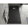 Mexen Hugo receveur de douche rectangulaire SMC 180 x 80 cm, noir, cache inox - 42708018-X