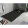 Mexen Hugo receveur de douche rectangulaire SMC 180 x 80 cm, noir, cache inox - 42708018-X