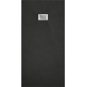 Mexen Hugo receveur de douche rectangulaire SMC 180 x 80 cm, noir, cache inox - 42708018-X