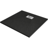 Mexen Hugo receveur de douche carré SMC 90 x 90 cm, noir, cache inox - 42709090-X