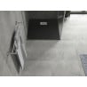 Mexen Hugo receveur de douche carré SMC 90 x 90 cm, noir, cache inox - 42709090-X