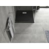 Mexen Hugo receveur de douche carré SMC 90 x 90 cm, noir, cache inox - 42709090-X
