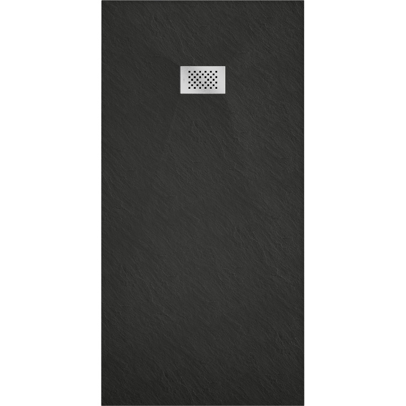 Mexen Hugo receveur de douche rectangulaire SMC 170 x 90 cm, noir, cache inox - 42709017-X