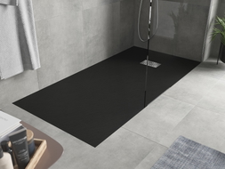 Mexen Hugo receveur de douche rectangulaire SMC 170 x 90 cm, noir, cache inox - 42709017-X