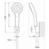 Mexen Fabia DF05 batterie de douche avec ensemble douche, chromé - 74654DF05-00