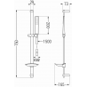 Mexen Fabia DB72 robinet de douche avec ensemble de douche, chromé - 74654DB72-00