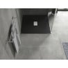 Mexen Hugo receveur de douche carré SMC 100 x 100 cm, noir, cache inox - 42701010-X